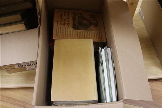 Three boxes of books